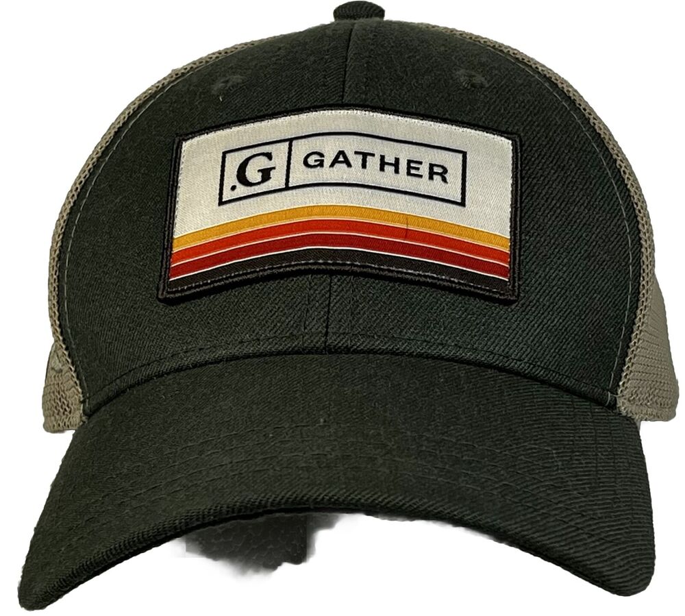 Pukka Hat GATHER Mesh Green SnapBack Hat Patch Trucker Outdoors Cap